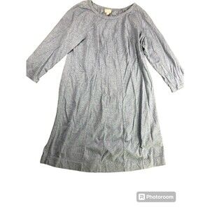 J. Jill Sweater Dress Women’s Large Blue Long Sleeve Crew Neck